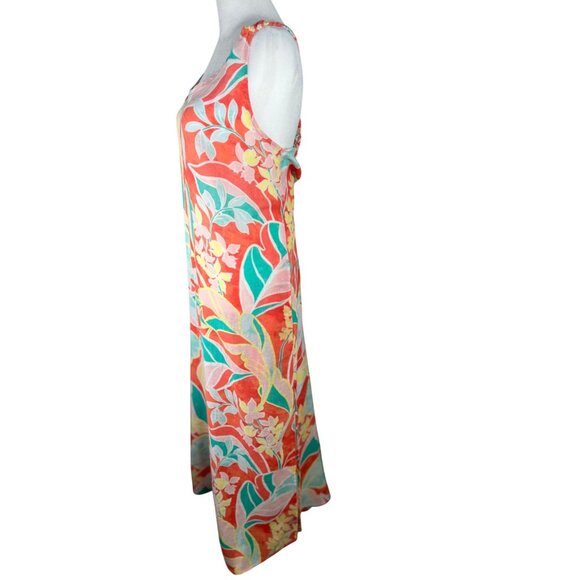 Cynthia Rowley Sleeveless Tropical Floral Maxi Dress With Braided Straps Medium - Picture 7 of 15